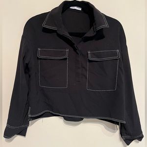 Oak and Fort cropped shirt